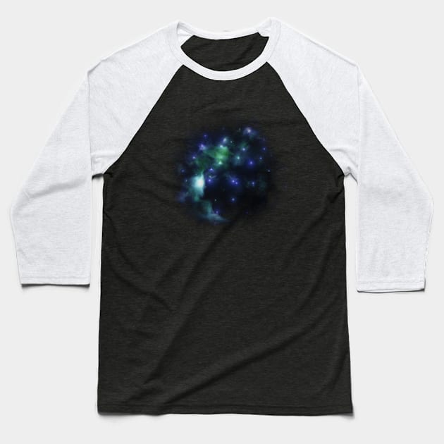 Ocean nebula with constellation Baseball T-Shirt by Alexmelas